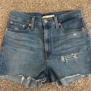 Levi Denim Distressed Women Shorts